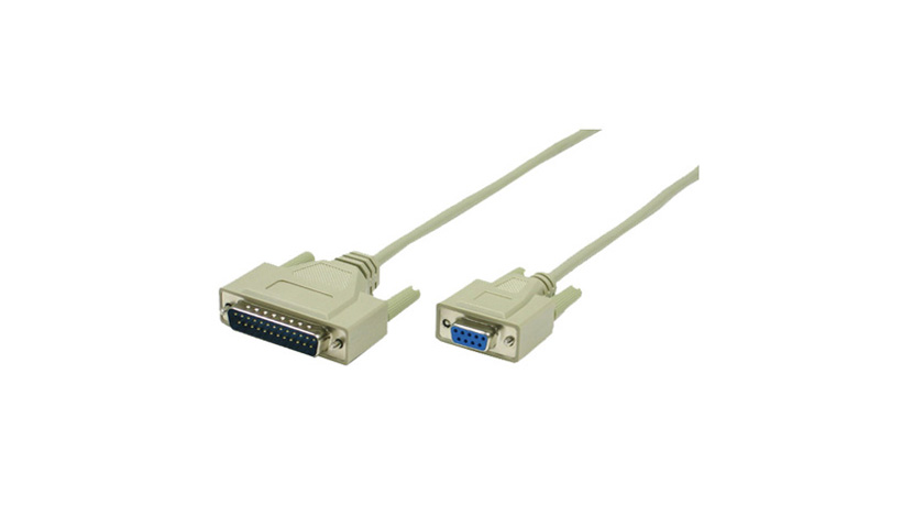 RS232 Serial Cable, DB25 M to DB9 F, 1.8m (6 ft)